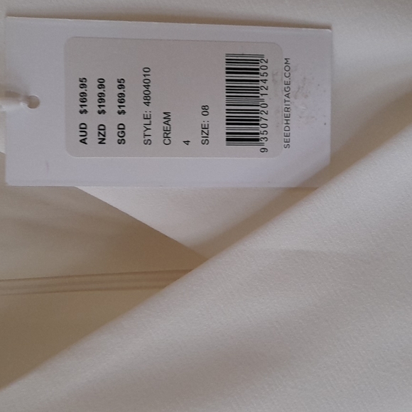 SEED HERITAGE White Pleat Detail Bell Sleeve Romper Onesie Playsuit NWT RRP$170 - Picture 5 of 9